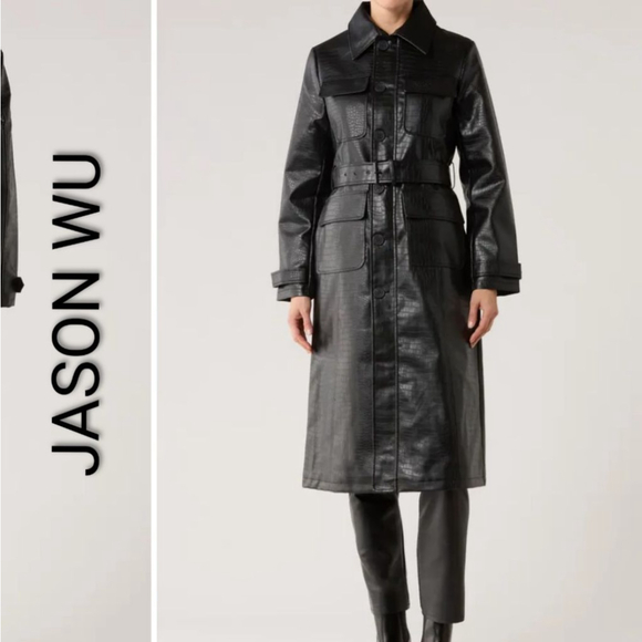 Jason Wu | Jackets & Coats | New Jason Wu Black Croc Embossed Faux